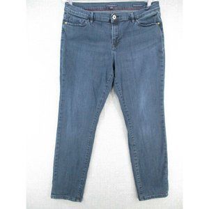 Tommy Hilfiger Jeans Womens 14 Blue Mid Rise Greenwich Skinny Stretch Denim